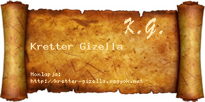 Kretter Gizella névjegykártya