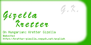 gizella kretter business card